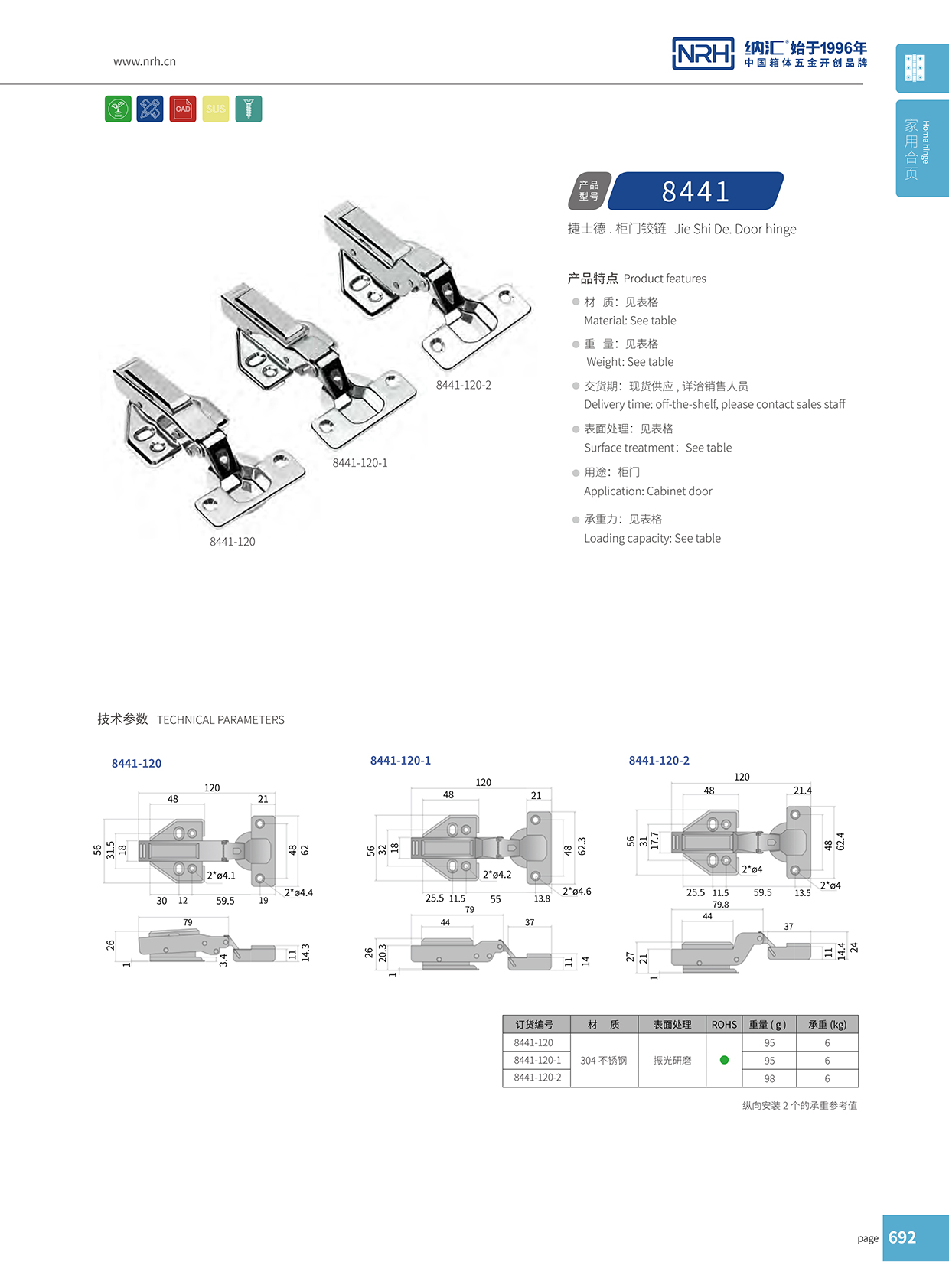  麻豆传媒国产成人电影/NRH 8441-120-1 液壓鉸鏈